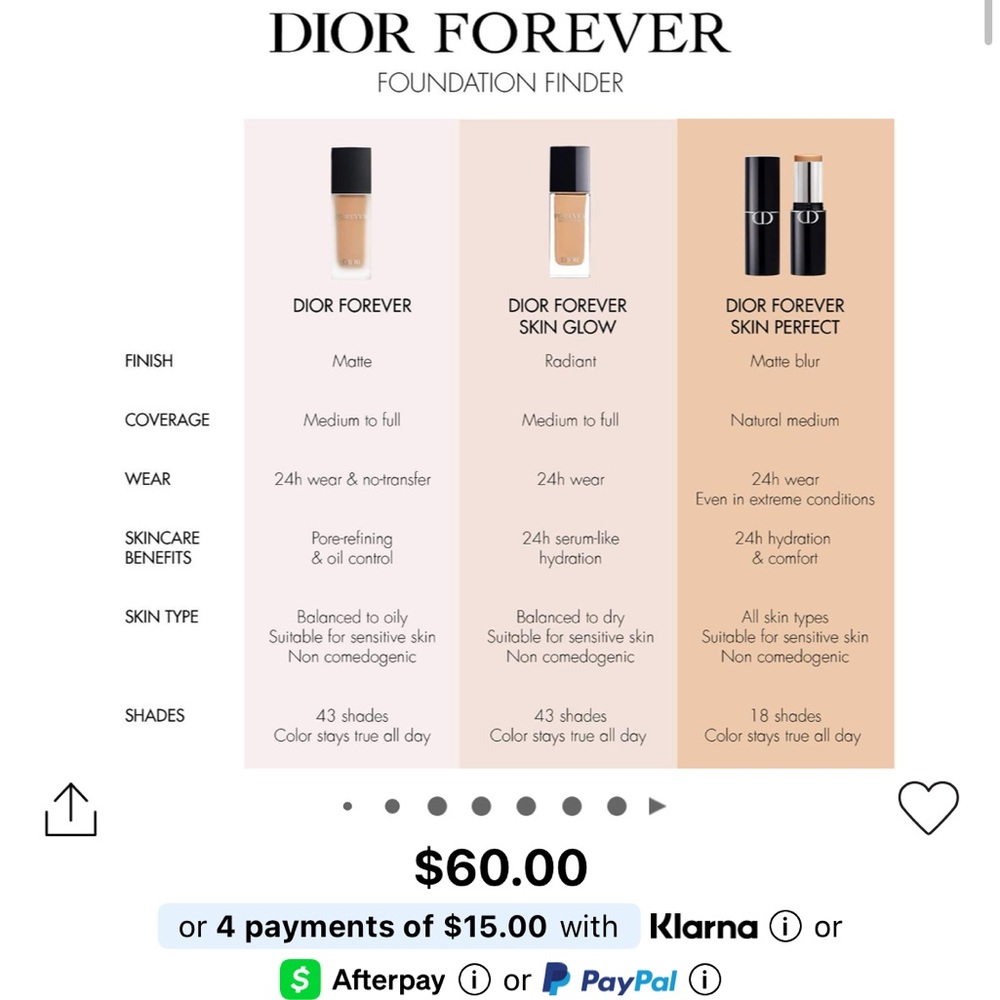 ๐Dior Forever Skin Glow Foundation SPF 15 1,5 N - Picture 12 of 12
